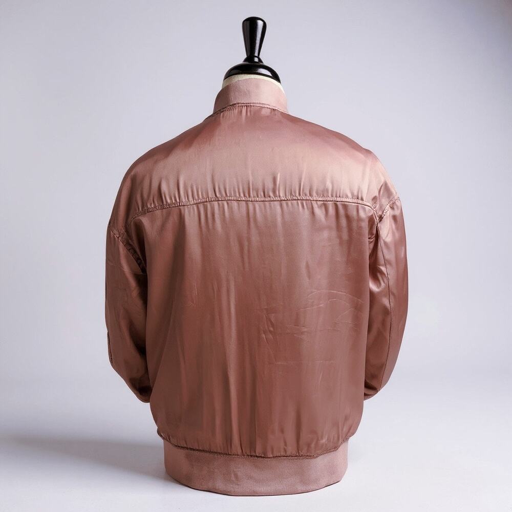 Satin Bomber Jacket (Dusty Pink) Size 10 / Medium - Picture 3 of 8